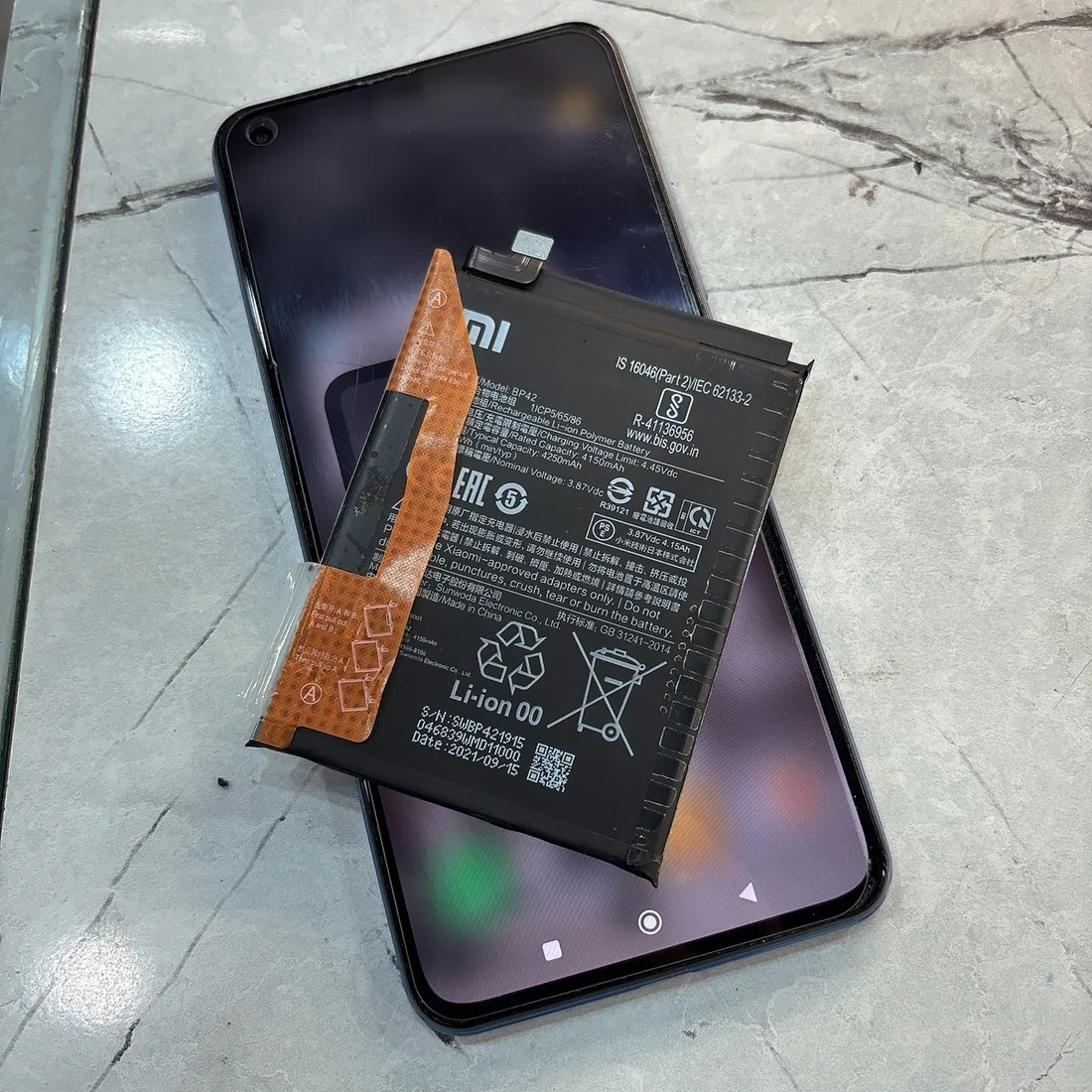 台南 小米 11 Lite 5G 換電池,更換新電池 BP42